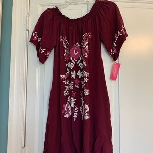 Burgundy dress
